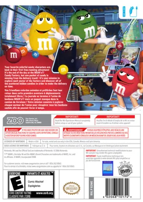 M&M's Adventure box cover back